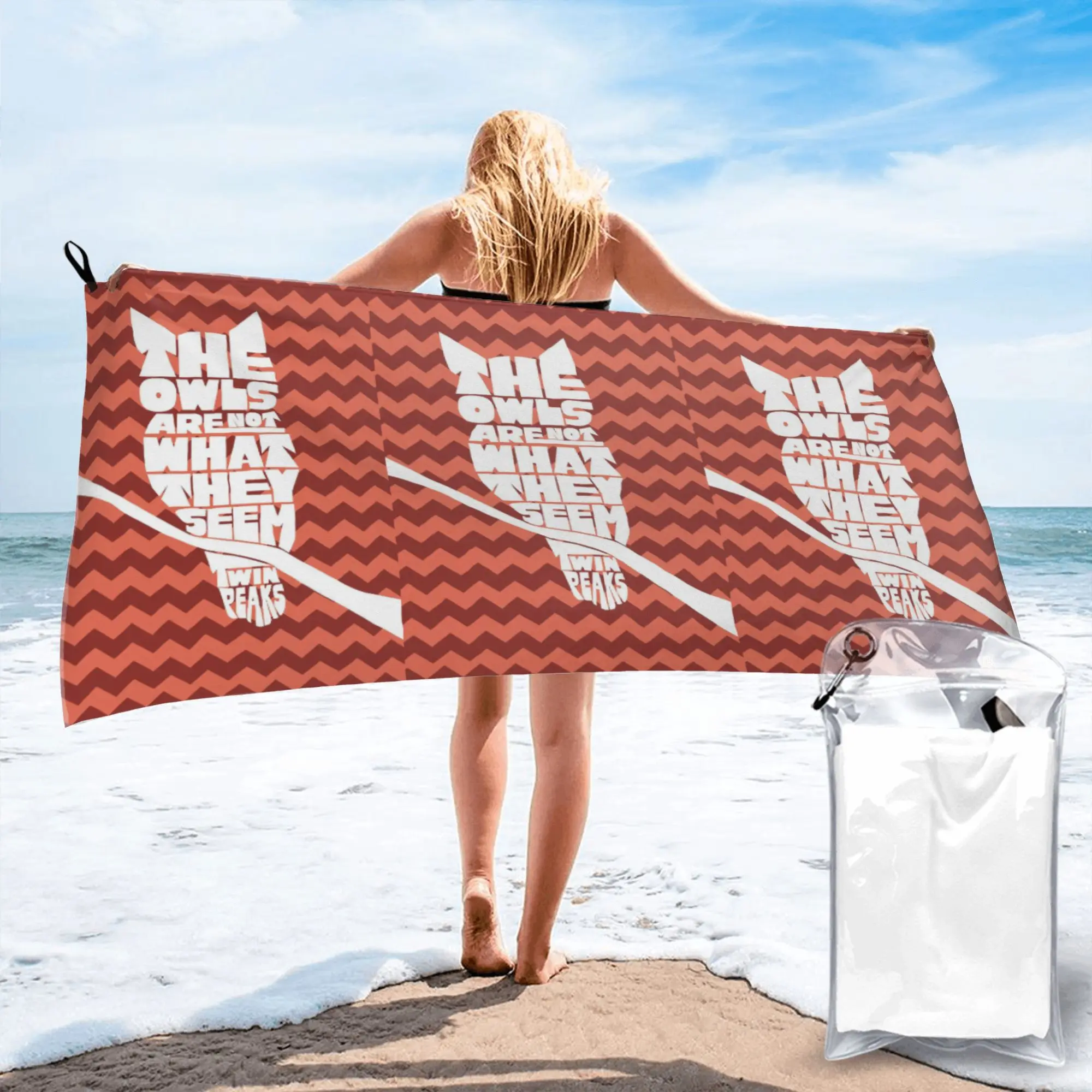 

Пляжное полотенце Twin Peaks Red Room из мягкой микрофибры, быстросохнущее, впитывающее, для бассейна