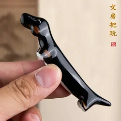 Creative Paint Brush Pen Holder Dachshund Shape Pen Shelf Display Stand Craft Ceramic Decoration Acrylic Painting Art Supplies