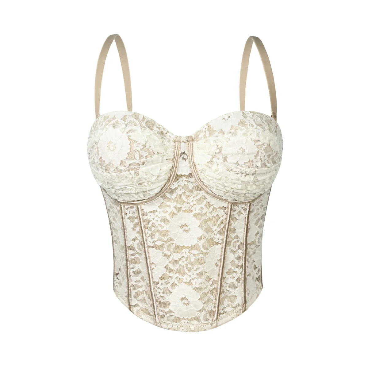 

Lace Mesh Bra Corset Crop Tops Women Sexy Sleeveless Fishbone Vest Fashion Party Rave Bustier Tank Top Summer Shapewear Camisole