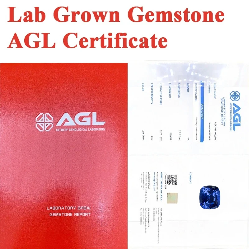 Królewski Niebieski Syntetyczny Szafir w Kształcie Prostokątnego Poduszki, Czystość VVS1, Kamień Szlachetny do Tworzenia Biżuterii DIY, Idealny na Prezent, z Certyfikatem