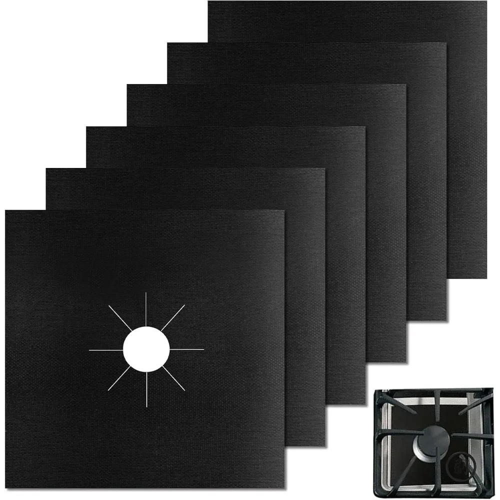 Kitchen Stove Cover Non-stick Lined Gas Stove Protector Heat Resistant Cuttable Easy Clean Oven Lid Protector 4/6 Pieces