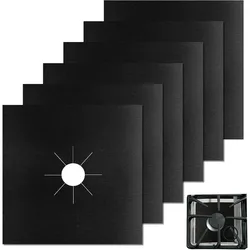 Kitchen Stove Cover Non-stick Lined Gas Stove Protector Heat Resistant Cuttable Easy Clean Oven Lid Protector 4/6 Pieces