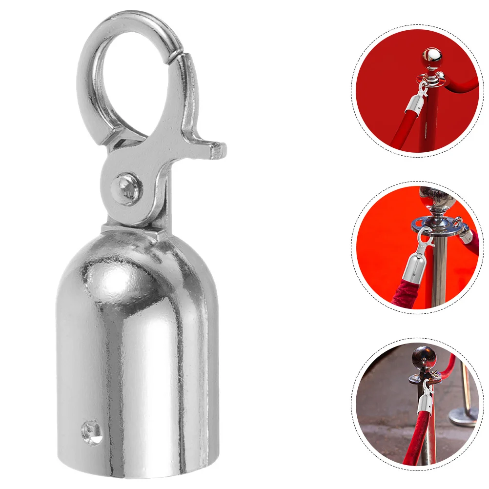 

4Pcs End Caps with Hooks for Safety Barriers Queue Dividers Handrails Cord Locks Yacht Accessories