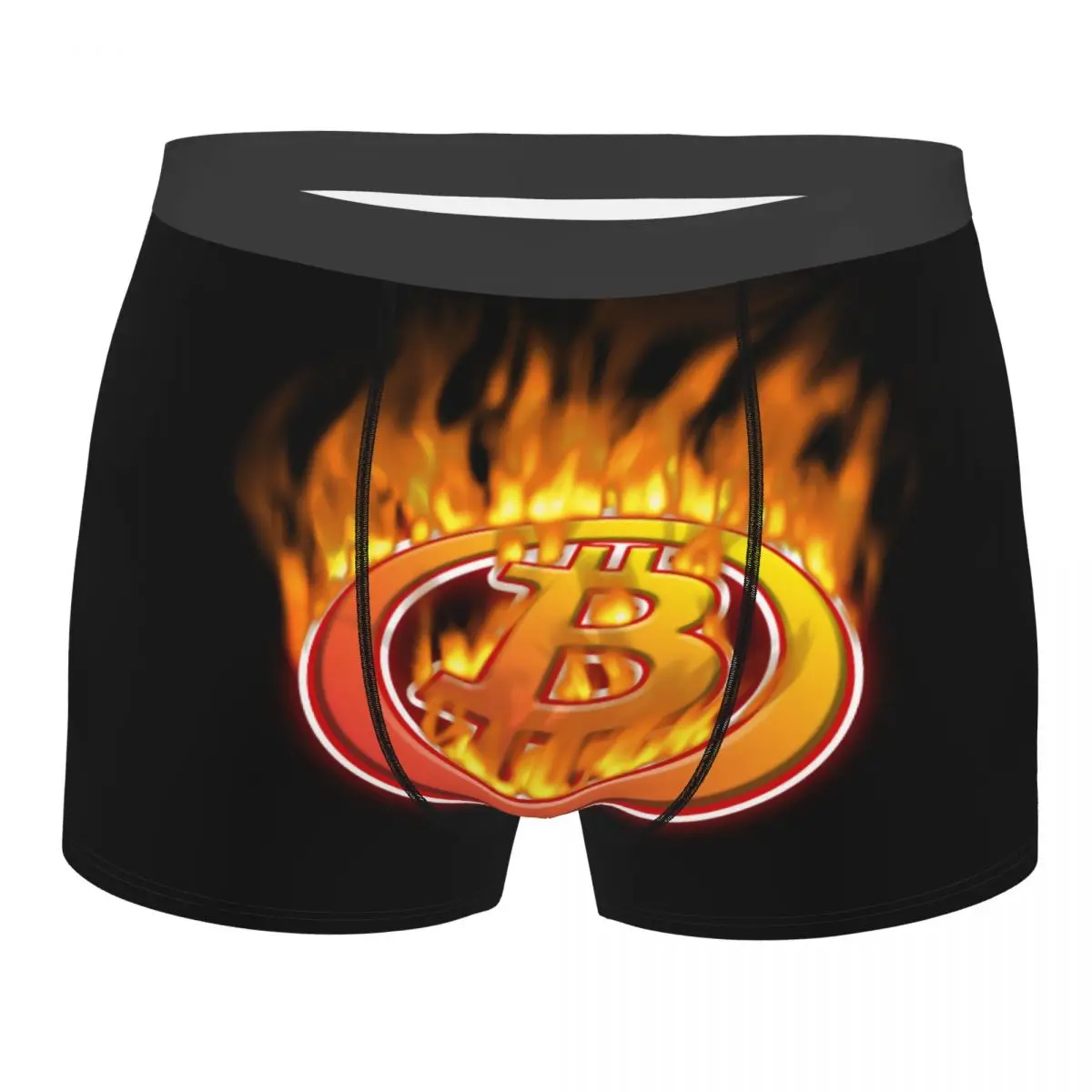 Custom Male Fashion That Bitcoins Is Lit So Hot Underwear BTC Crypto Coins Boxer Briefs Breathable Shorts Panties Underpants