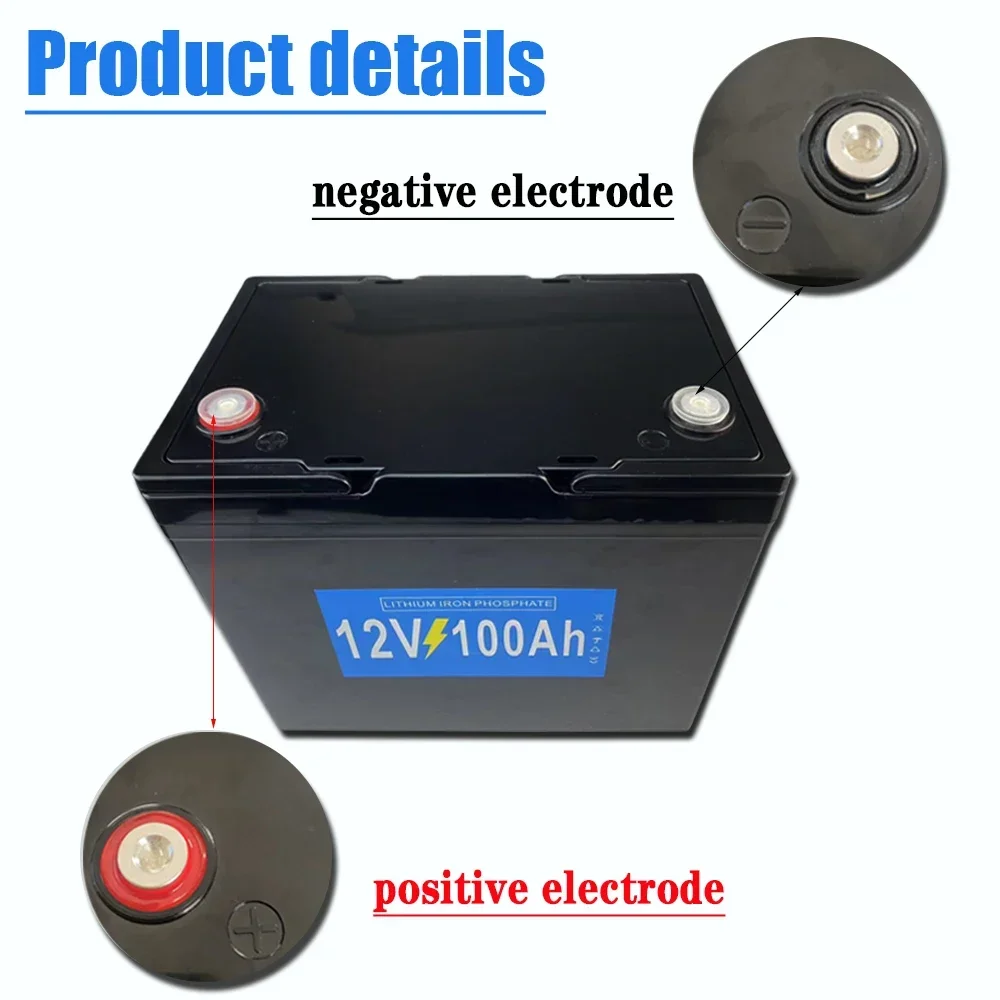 

new 12V 100Ah LiFePO4 Battery Pack 12V 100AH Lithium Iron Phosphate for Electric Marine Outboard Propulsion Motors ,Solar System