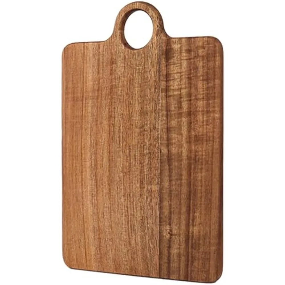 

Сервировочная доска из дерева акации с ручкой, небольшой размер 11,4 л x 0,6 В x 7,7 ч - деревянная разделочная доска для мяса, овощей, бреа
