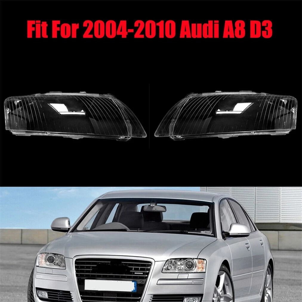 

Поп-поп автомобильная крышка объектива передней фары для Audi A8 D3 2004-2009 левая/правая прозрачная крышка фары корпус прозрачный абажур
