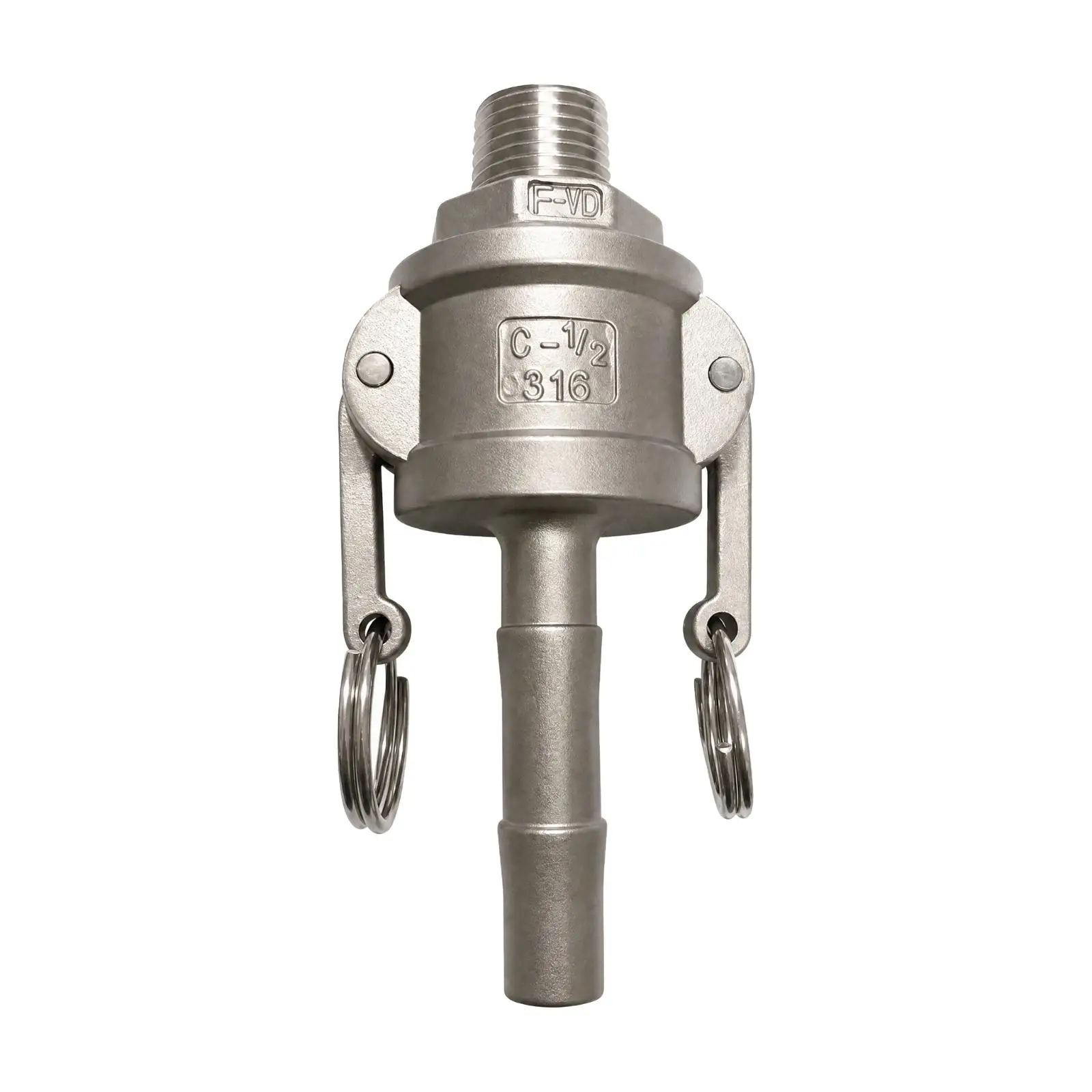 Tool Free Quick Coupling Connector C+F Type Stainless Steel Male Threaded Hose Tail for Frequent Pipe Changes in Fluid Systems