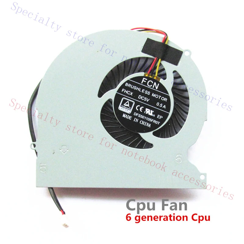 A+  Applicable Clevo P650RE P650RP P650HP P670HS Portable computer CPU cooling fan DFS501105FR0T FHCX