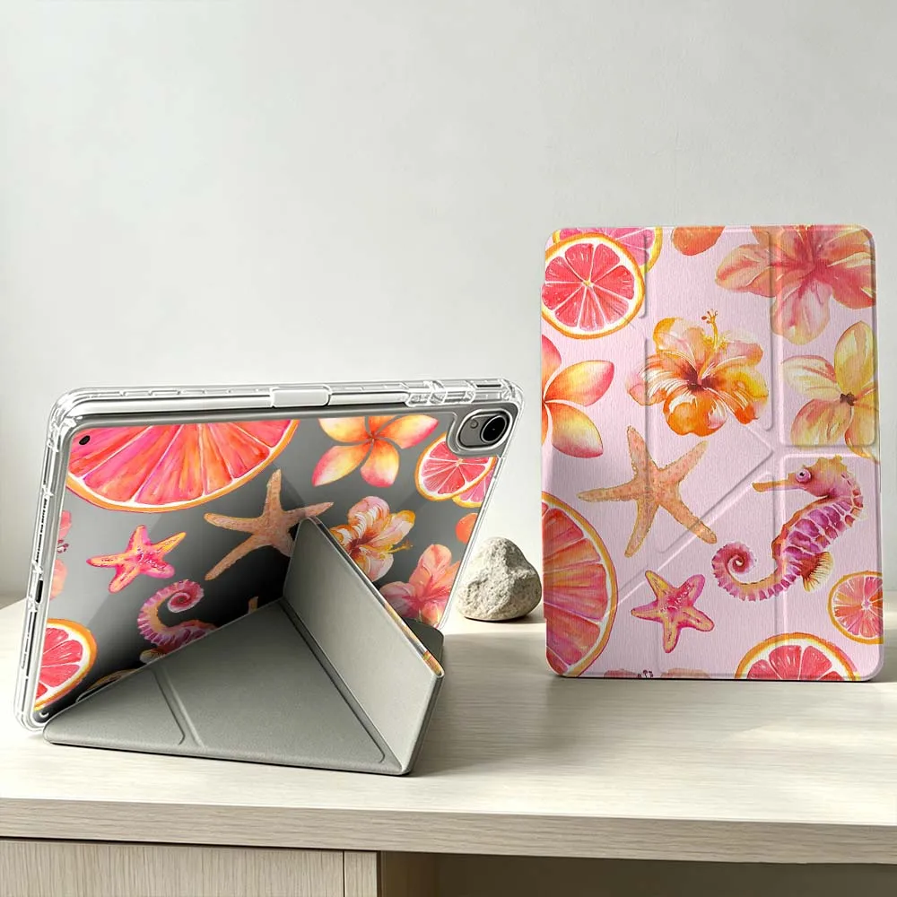 

Art Flower Starfish Seahorse For Huawei MatePad Pro SE Air 12X Honor Pad 9 V9 GT X9a X9 Foldable 3Y Tablet Case Soft