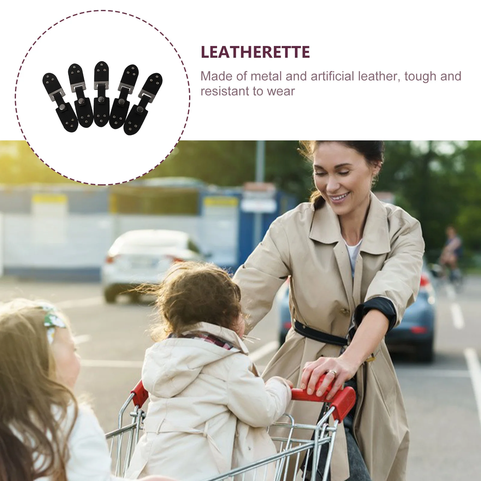 5Pcs Toggle Buckles Made of Leatherette Metal for Coat Duffle Shawl Fastener Dress Waistband Button DIY Sewing Accessories