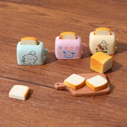 12Pcs/Lot Artificial Bread Toaster Cute Cartoon Fake Food DIY Resin Sweet Flatback Cabochon Jewelry Pendant Homemade Gift