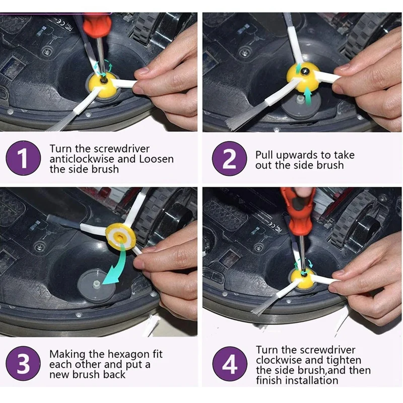 Cepillo lateral adecuado para aspiradora Roomba Irobot serie 600, 700 y 500