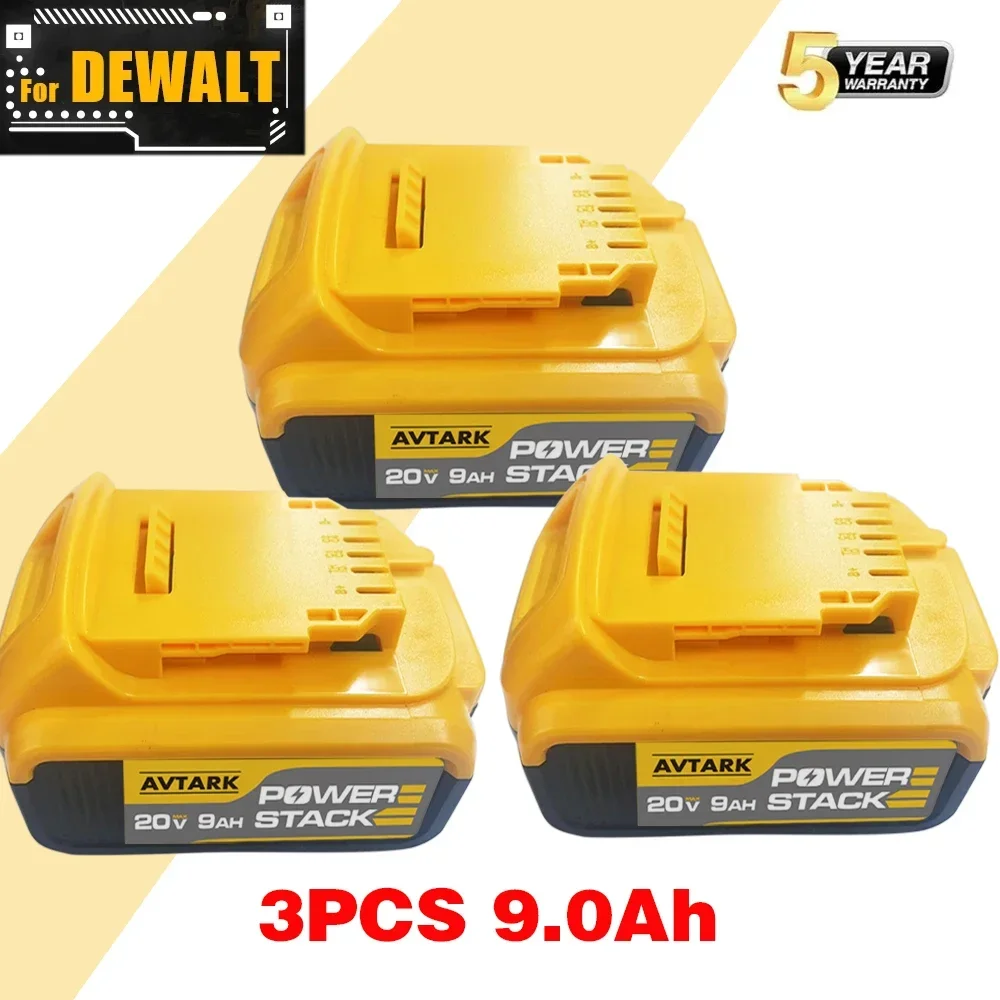 NEW18V 12Ah rechargeable electric tool Lithium batteries 20V 18Volt 18v 12AhDCB20520V Battery Compatible with dewalt power Tools