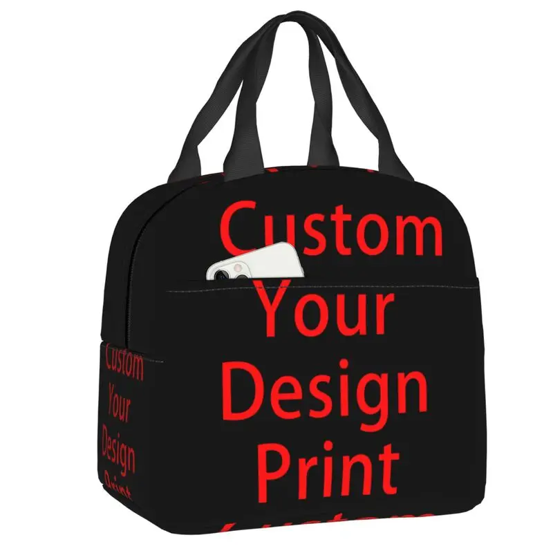 Custom Your Design Lunch Box Women Customized Thermal Cooler Food Insulated Lunch Bag Kids School Children Picnic Tote Bags