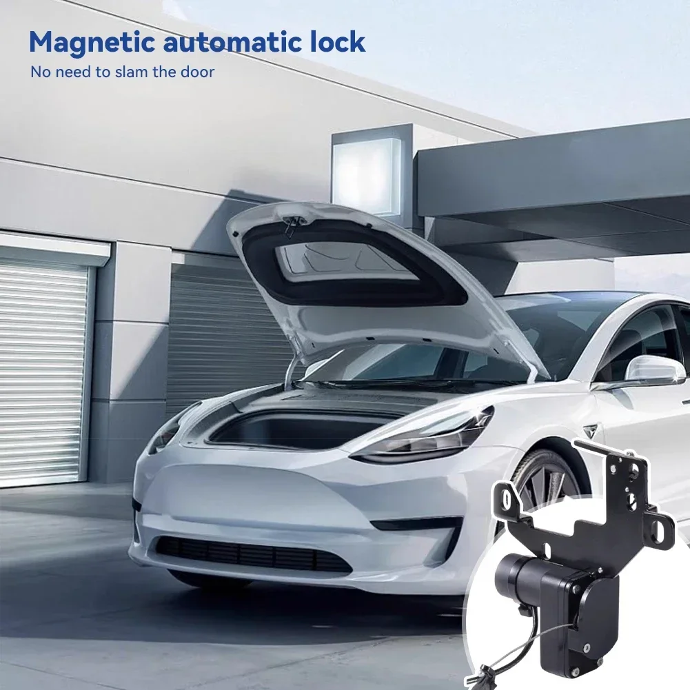 Car Auto Close Electric Suction Lock Front Trunk Frunk Soft Closing Lock Automatic Lock Closer For Tesla Model Y 2021 - 2024