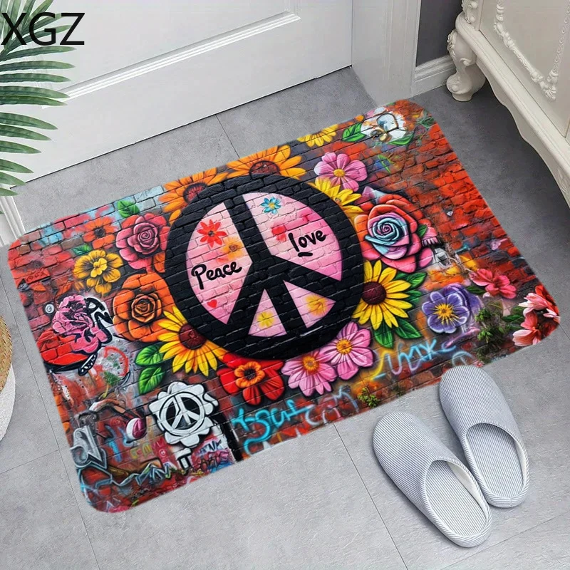 Graffiti Art Pattern Carpet Home Living Room Children's Bedroom Sofa Door Mat Decoration, Kitchen Non-Slip Floor Mat