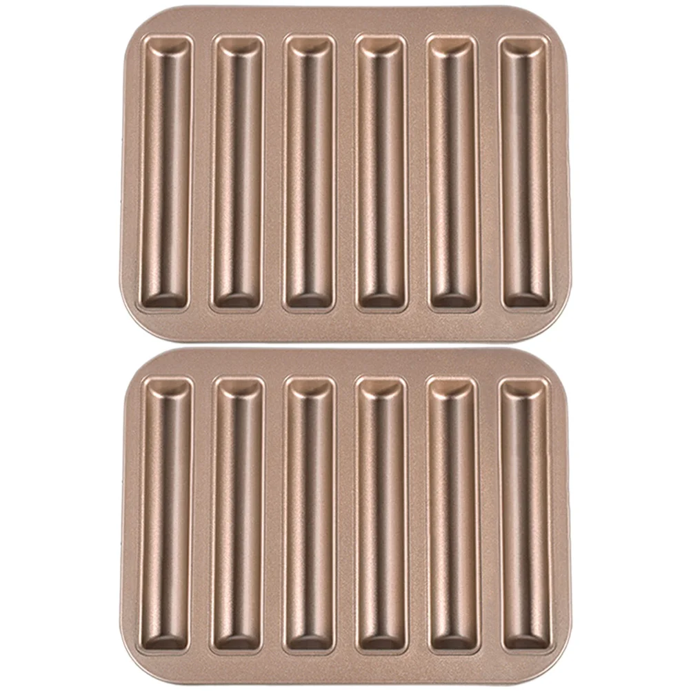 

2pcs Finger Shaped Cake Mold Long Strips Baking Mould For Diy Chocolate Pudding Biscuit Ice Cubes Non-Stick Baking Supplies