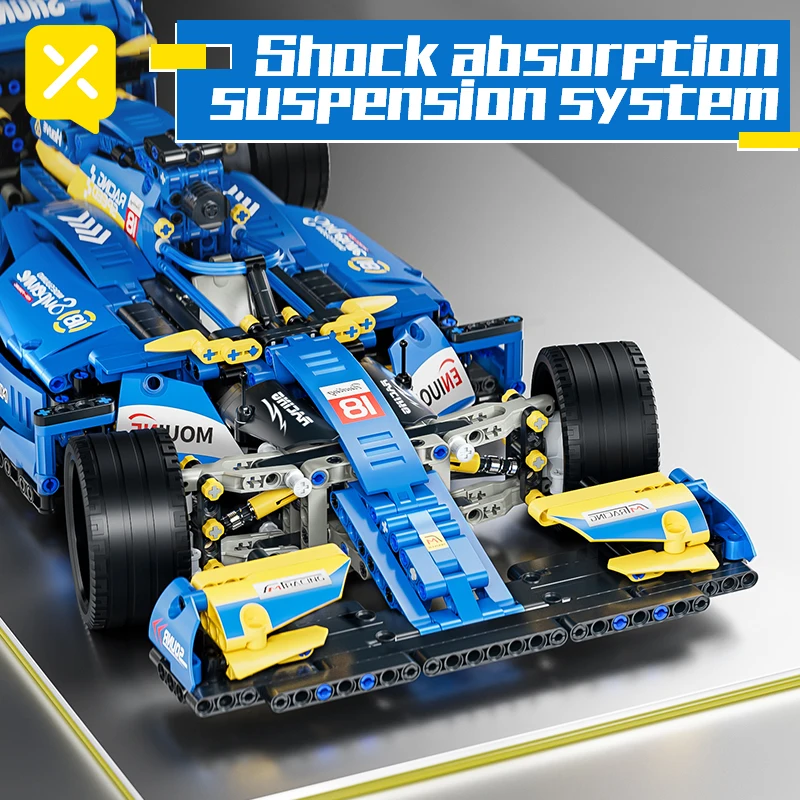 Toylinx 1:10 Gebäude Rennwagen Blöcke Blaues Auto Desktop Dekorationen Sammeln Modellauto Kits Spielzeug Festliches Geben Geschenk Keine Box