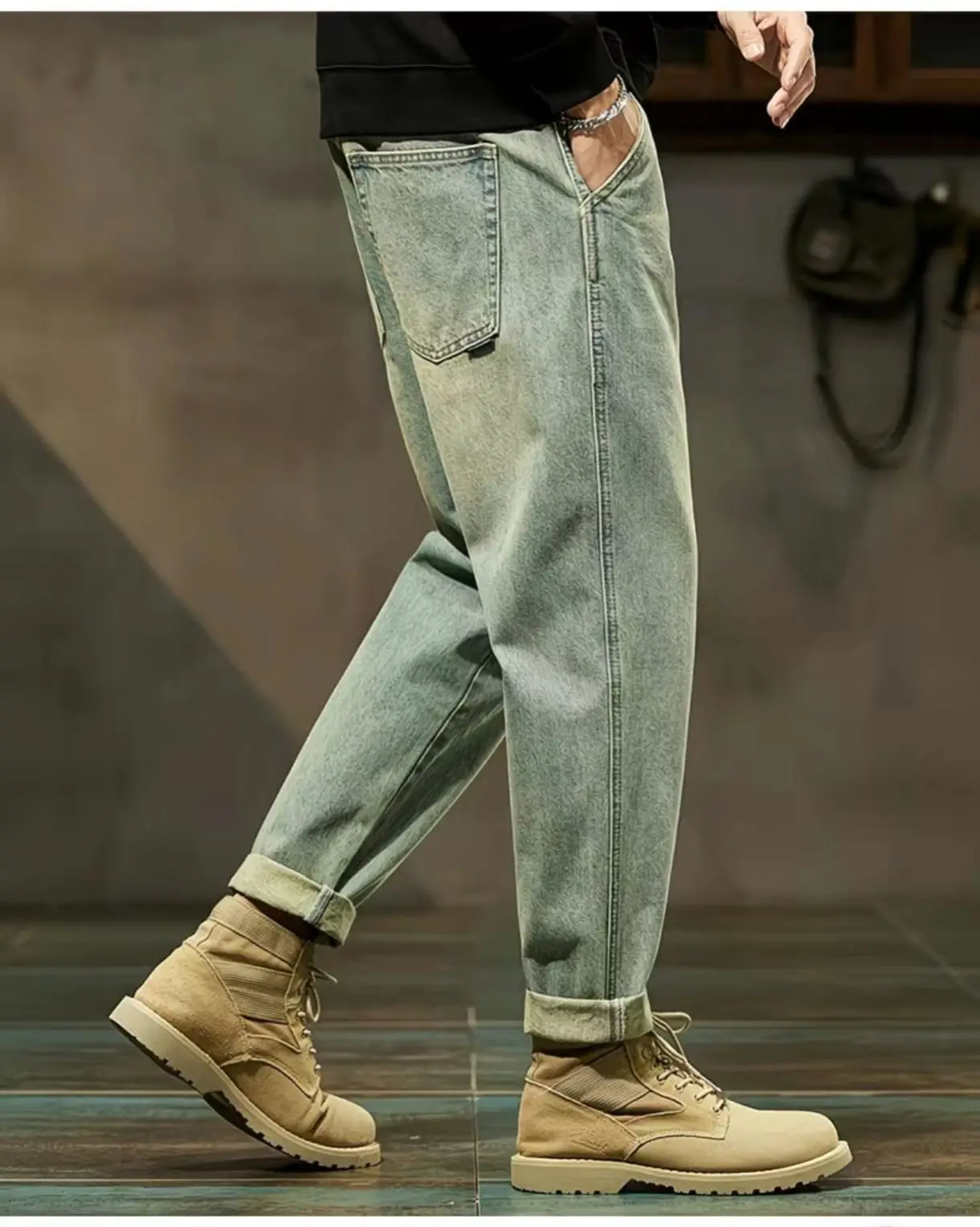 New Arrival Harem Jeans, High Quality Men's Loose Fit Long Pants Slimming Suitable For All Leg Types Retro Blue & Vintage Blue