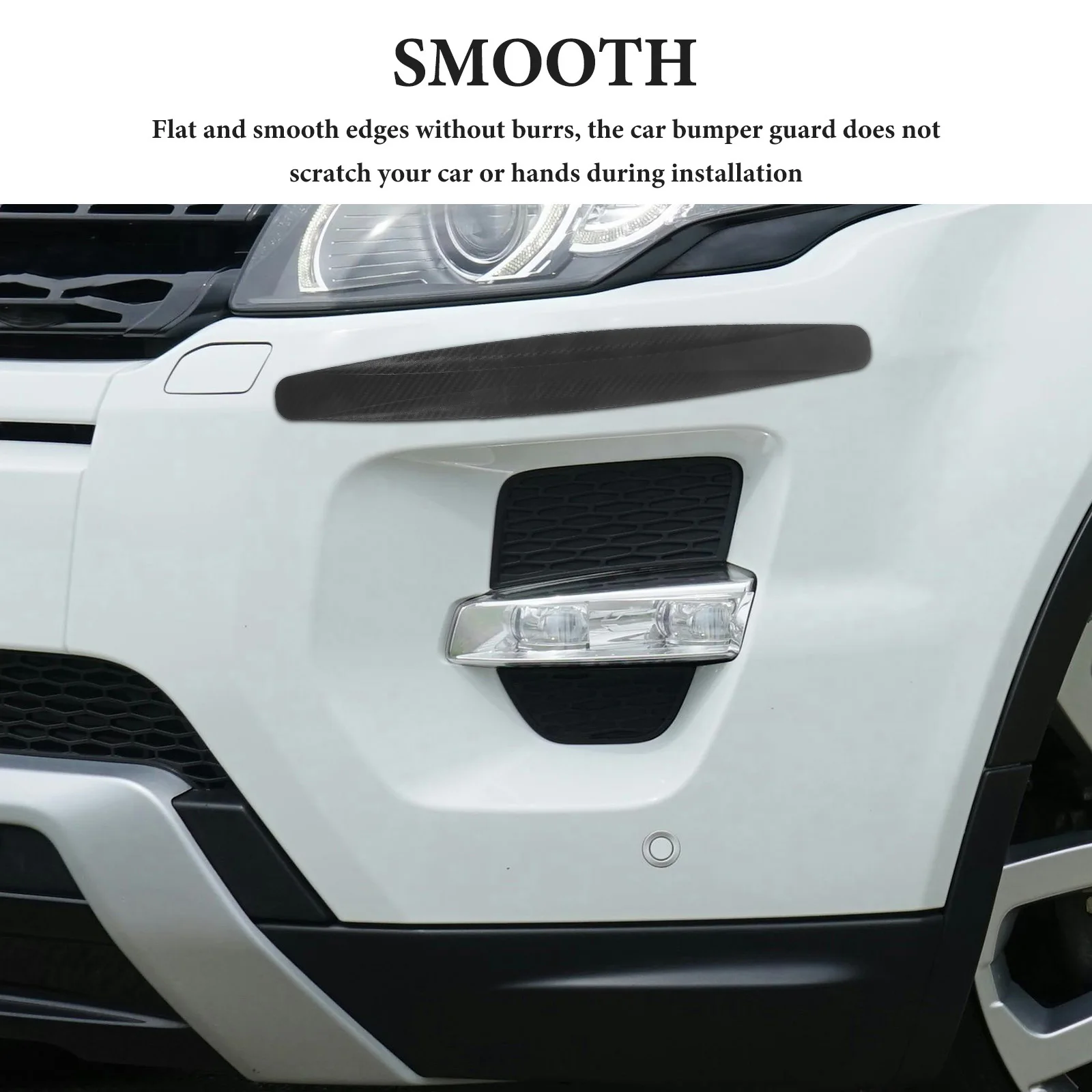 

Rear Front Bumper Protector Anti Collision Strips PVC Guard Accessories Scratch Proof Sturdy Edge Smooth Installation Car
