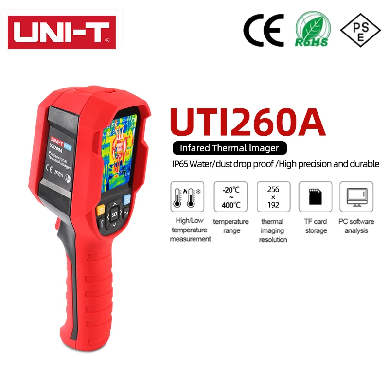 UNI-T UTi260B UTi260A Digital Infrared Thermal Imager Thermometer LED Water Supply Light Thermal Camera Air Conditioning Repair