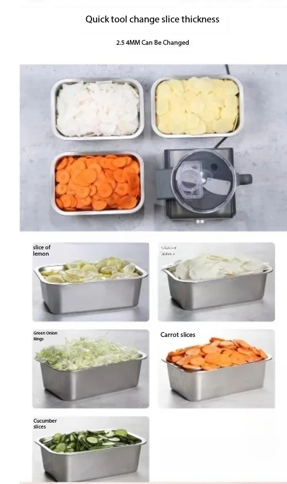 Mesin Pemotong dan Pengiris Sayuran Stainless Steel Multifungsi Komersial dan Rumah Tangga