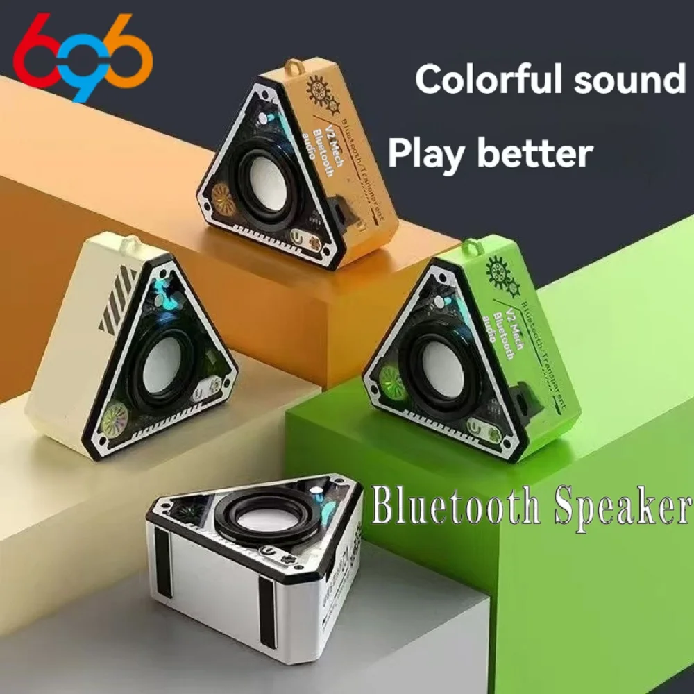 Mini Cool Mecha Altavoz Bluetooth Subwoofer HiFi Sonido envolvente Hogar al aire libre Altavoz Bluetooth inalámbrico portátil Reproductor de música