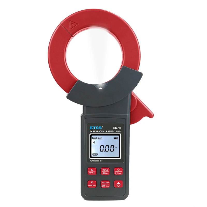Braçadeira Vazamento Testador Atual Etcr6680 ac 2000a Etcr6670 Etcr6640 Frequência 40hz 1khz 2000 Grupos Dados Segurar Recarregável Novo