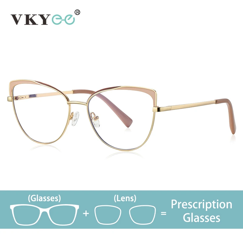 

VICKY New Butterfly Large Frame Fashionable Women's Anti-Blue Light Glasses Progressive Photochromic Customizable Prescription
