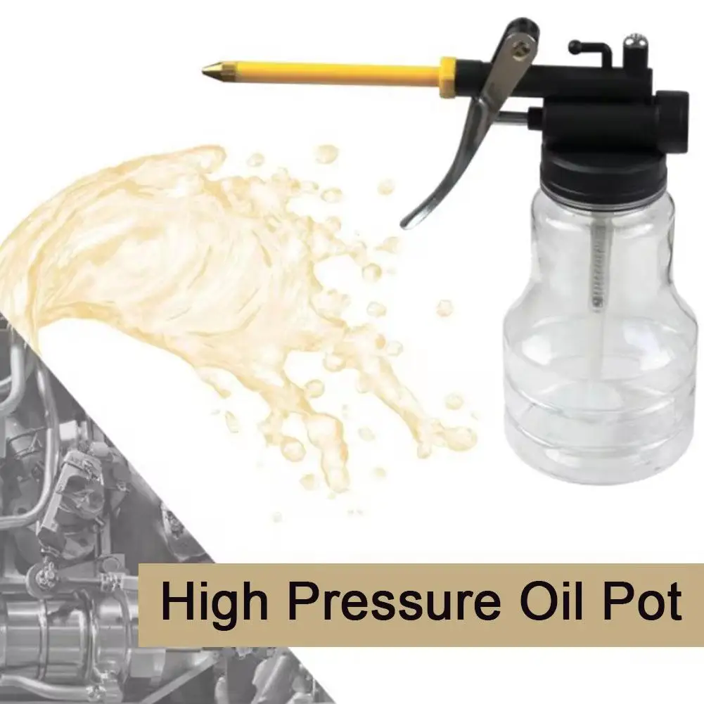 250ml Oil Can Oiler Lubrication Oil Plastic Machine Pump High Pressure Pump Oiler Grease Gun Car Tools