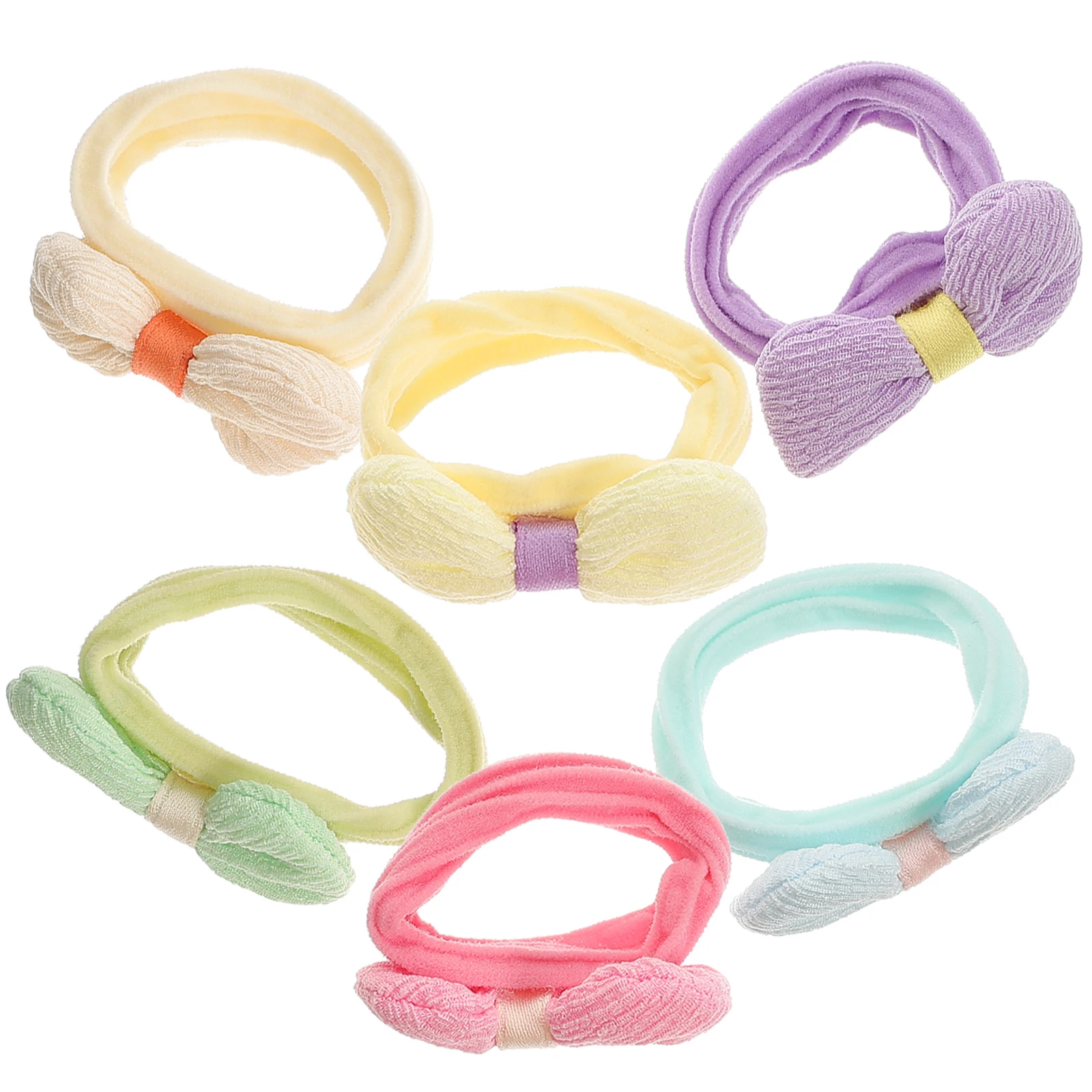 

6 Pcs Accessories Toddler Bow Bow Hair Ties For Toddler Girls Ties Girls Infant Hair Bows Mini Scrunchies Kids Hairstyle Tools