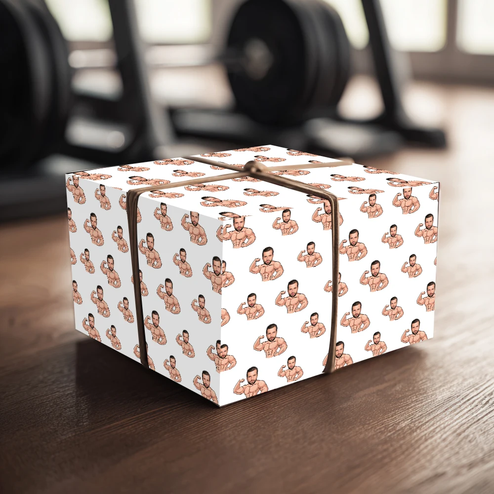 ورق تغليف هدايا لصور الوجه لحفلات أعياد الميلاد وحفلات البكالوريوس وحفلات أعياد الميلاد وحفلات التبريد ورق تغليف الهدايا