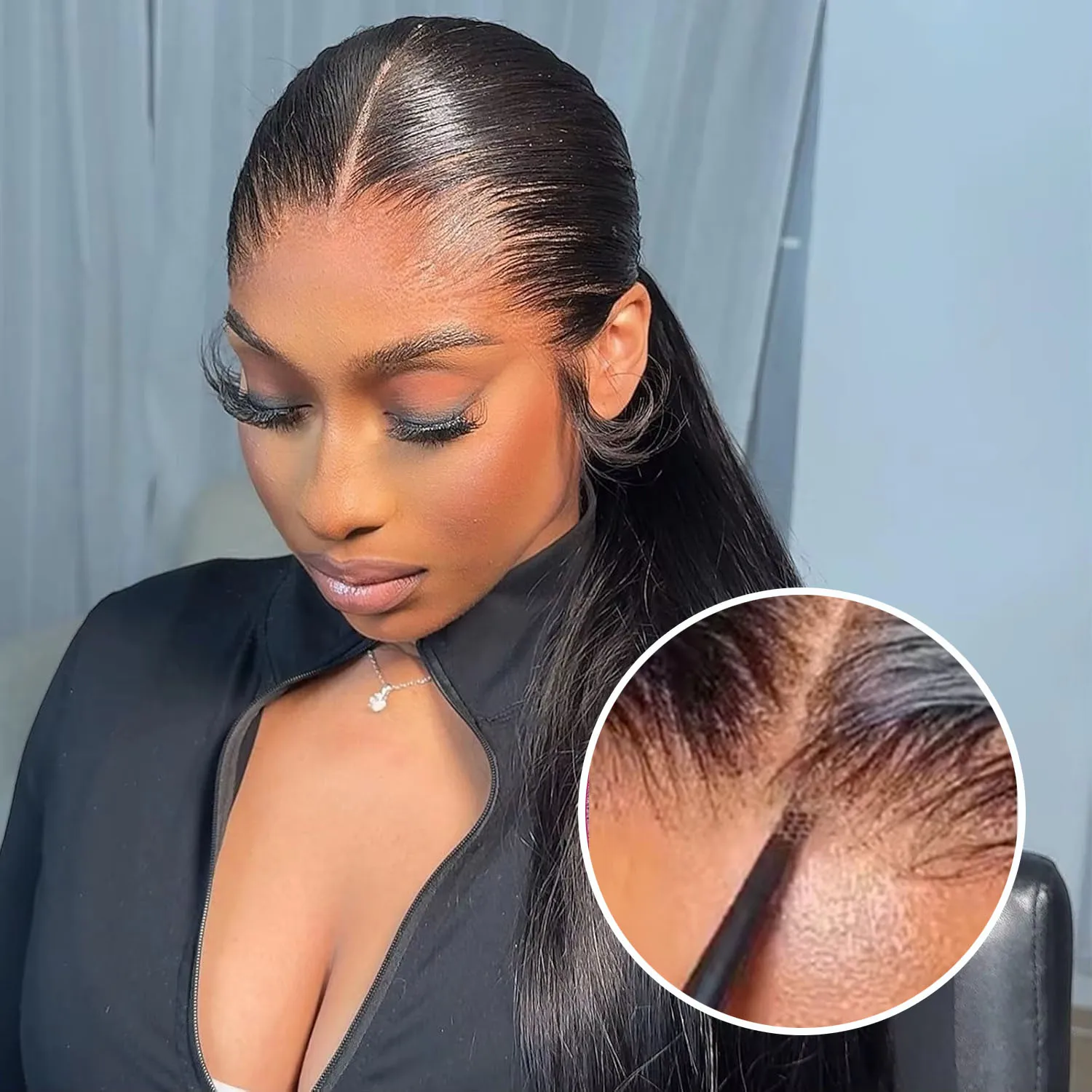 

Bone Straight HD Glueless Ready To Wear 5x5 Closure Wigs Transparent Preplucked 13x6 Lace Frontal Human Hair Wig For Black Women