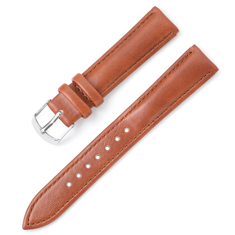 Watch Accessories, Men's and Women's Watch Strap, Waterproof and Soft Simulated Leather Needle Pattern Plain Weave Strap 14-24mm