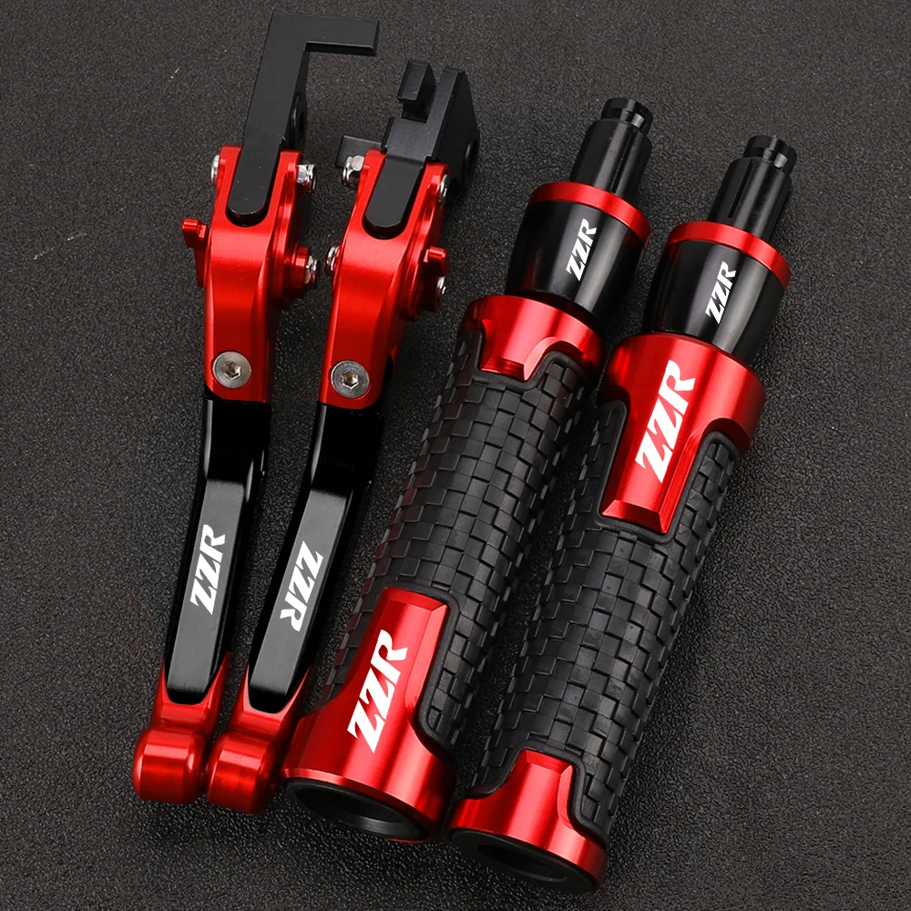 

For KAWASAKI ZZR 250 1983 - 2007 ZZR250 Motorcycle Adjustable Brake Clutch Levers Handlebar Grips Ends ZZR1200 ZZR1400 ZZR600