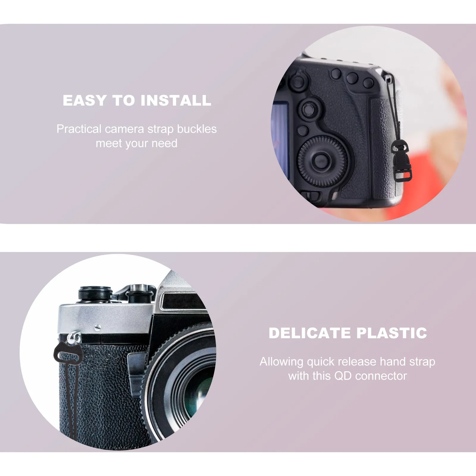 

8Pcs Camera Strap Buckles Qd System Connector Quick Release Loop Adapter Mini Qd Converter for Camera Accessories