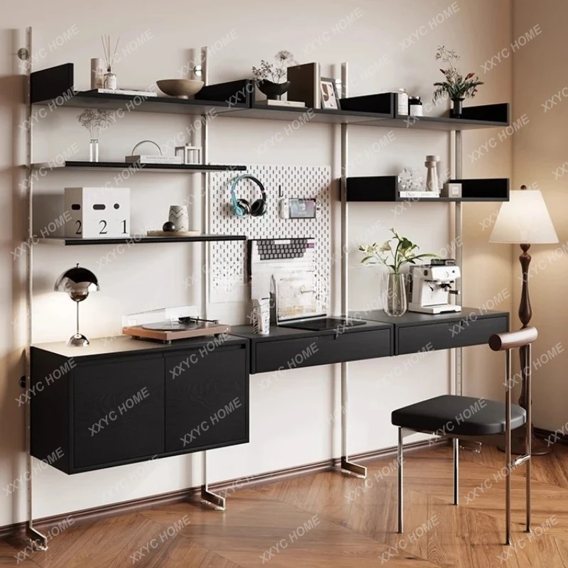 

Home Living Room Black TV Cabinet Desk Computer Bedroom Dressing Table Coat Rack