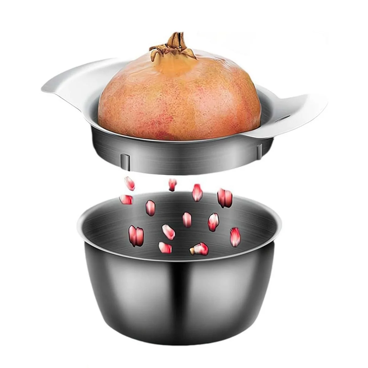 

A71P Инструмент для очистки граната Инструмент для очистки граната из нержавеющей стали Инструмент для удаления арахи граната с чашей и деревянным молотком