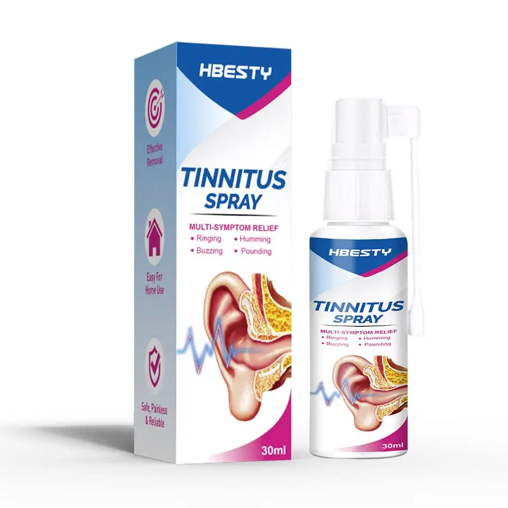 Ear Cleaner Tinnitus Spray Treatment of Ear Canal Blockage Care Cleaning and Discomfort Relieve Ear Hearing Hard Solution E M3T4