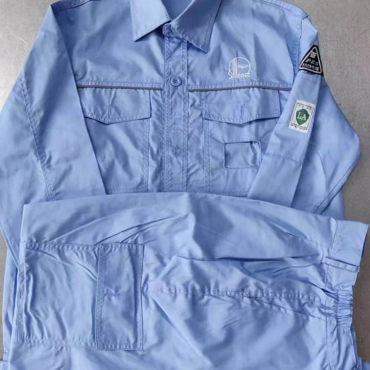 

Комплект антистатической спецодежды для мужчин и женщин, хлопково-полиэстеровая смесь, рубашка с длинным рукавом