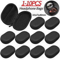 Wired Headset Storage Box PU Earphone Charging Cable Storage Case Protection Pouch for KZ for iPhone Universal Earbuds Organizer