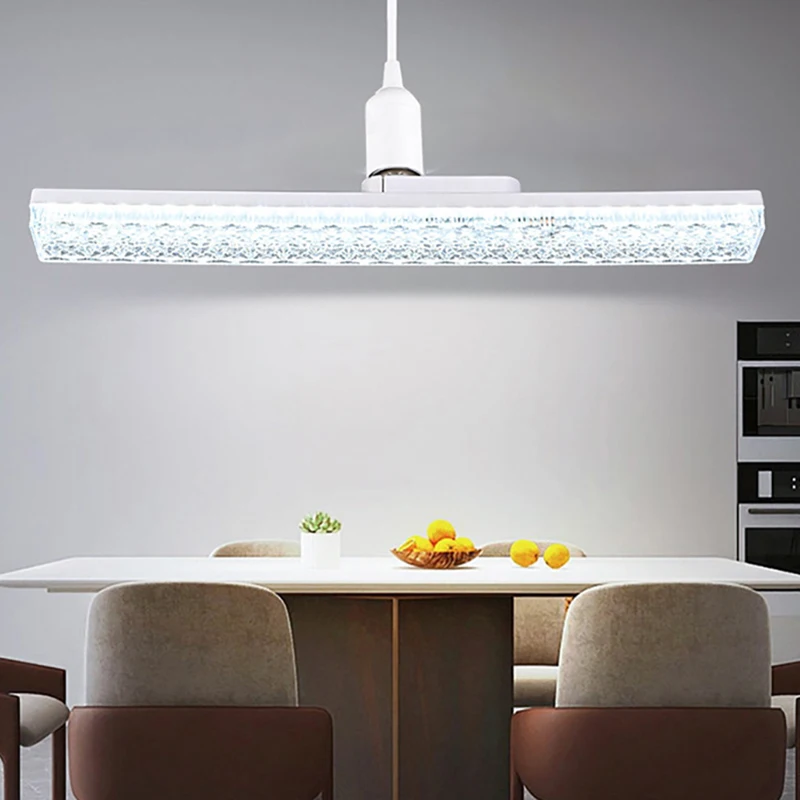 23/30/40CM E27 LED Lamp Strip Tube 6000K Bulb AC 220V Adjustable Direction 360° Indoor Cold White Long Crystal 10/15/22W