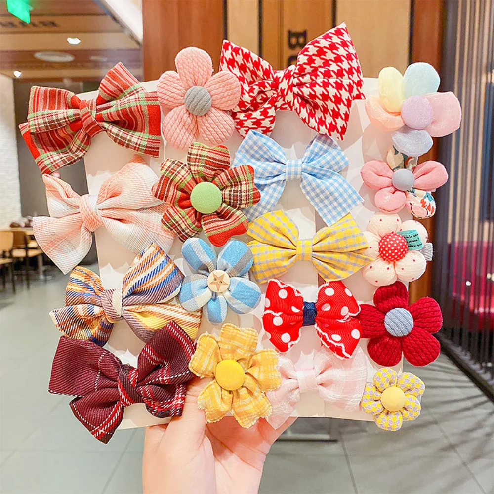 

Children's Bowknot Hairpin Girls Cute Flower Headdress Sweet Princess Hairpin Small Flower Clip Little Girl Hair Accessories