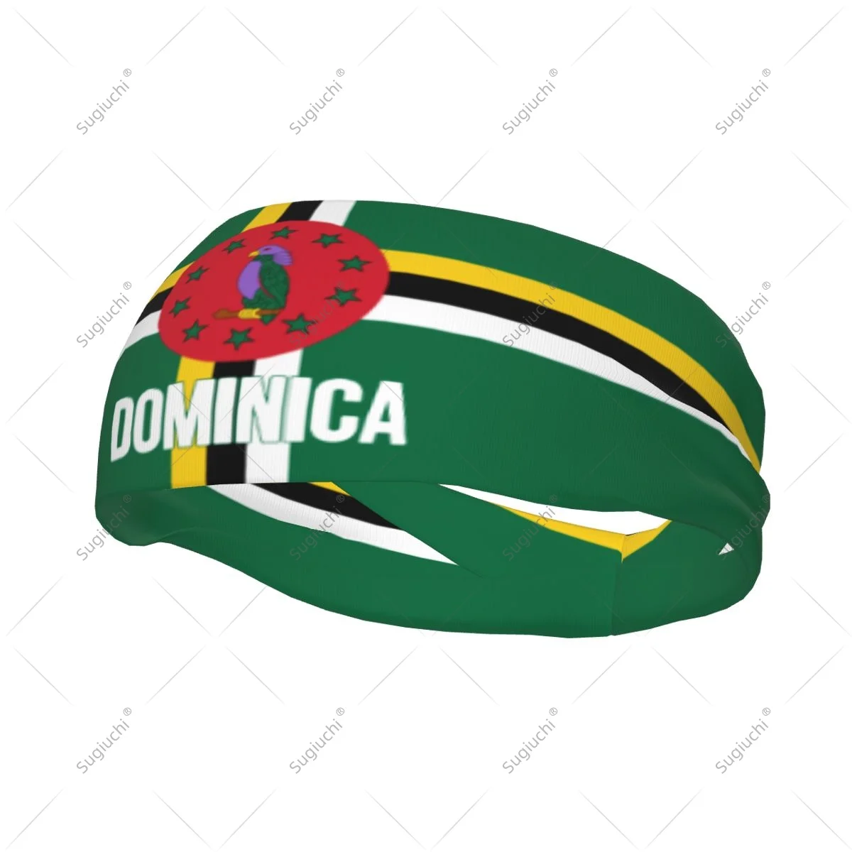 

Men Women Dominica Flag Elastic Wide Headbands For Yoga Fitness Tennis Running Gym Sports