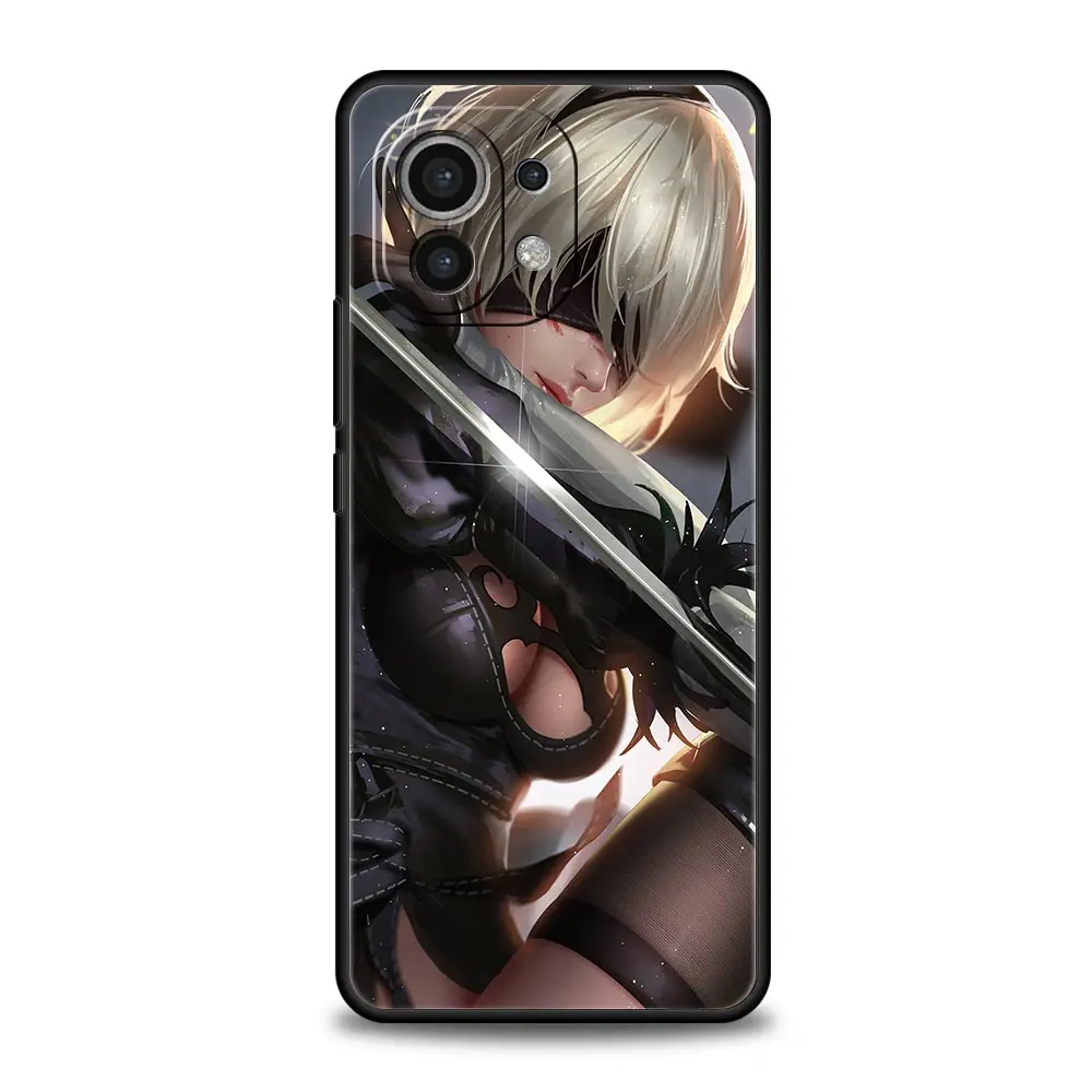 Nier Automata 만화 전화 케이스 Xiaomi Poco X3 NFC F3 M3 M4 Mi Note 10 12 11 Ultra 11T Pro 10T Lite 5G 9T 11i 11X 커버