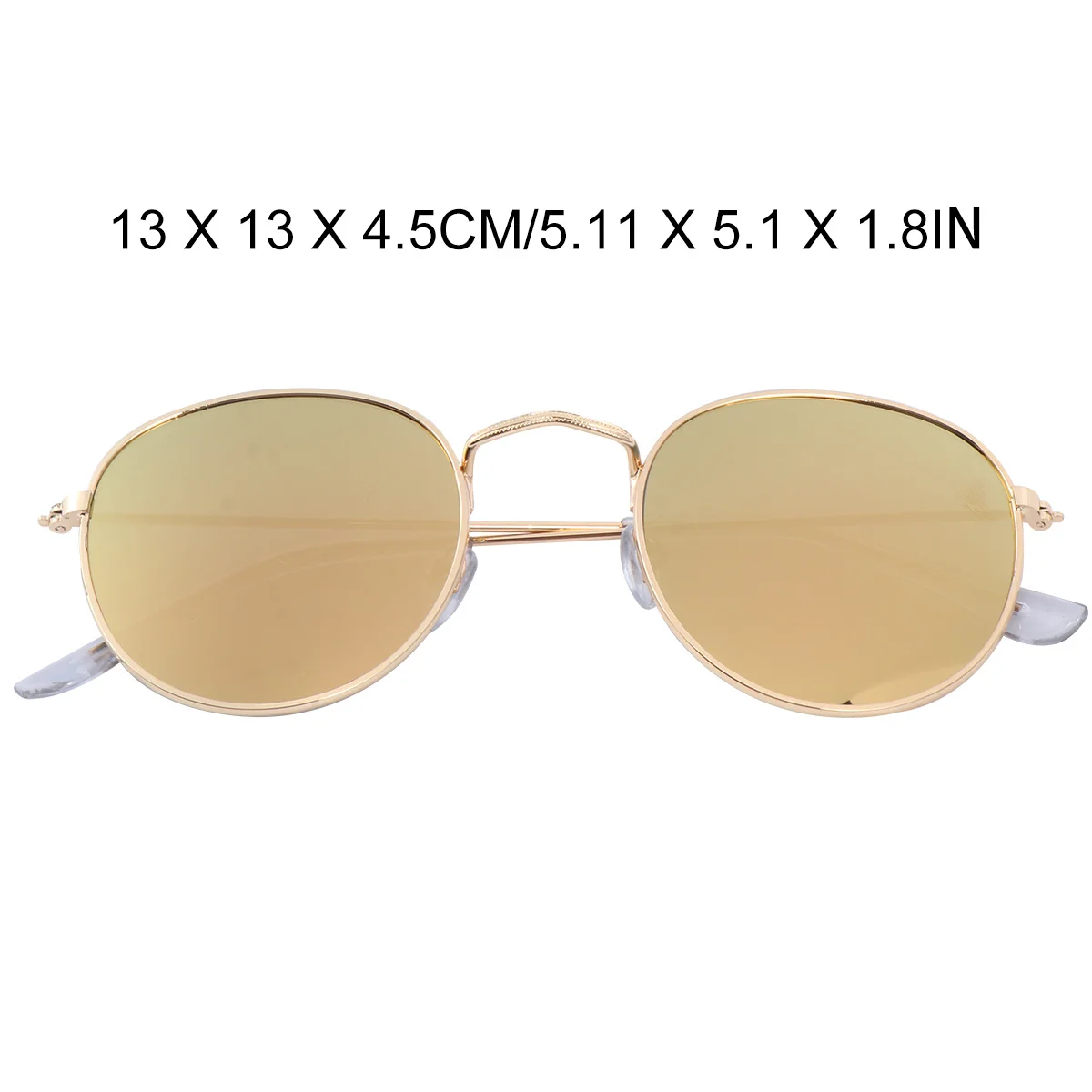 

2Pcs Retro Circular Sunglasses High-Quality Metal Frame Colorful Film Lens Fashion Sunglasses for Beach Vacation Decor