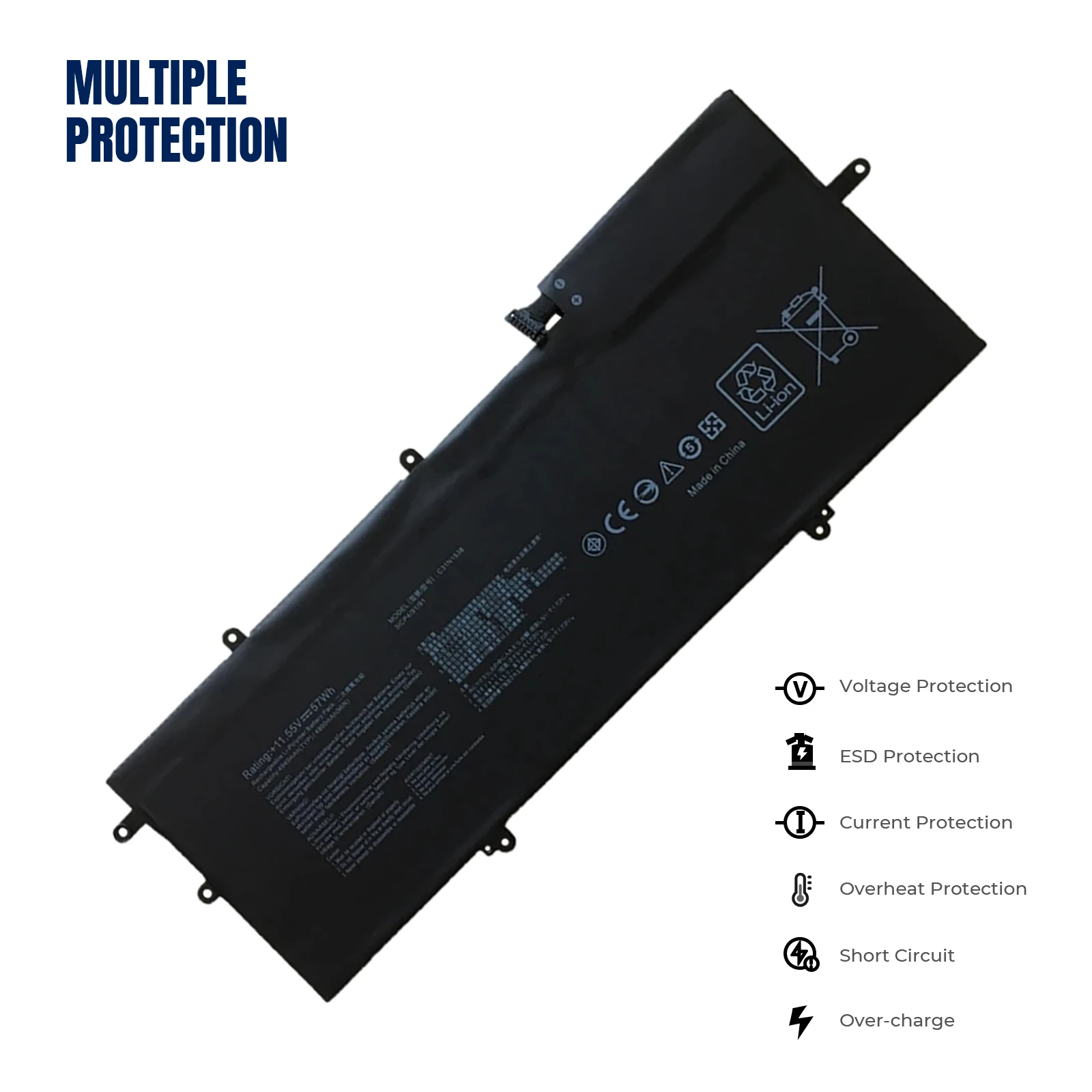 Imagem -02 - Yoofan-bateria do Portátil para Asus Zenbook Flip Novo C31n1538 Q324ua Ux360ua-c4010t Ux360ua1c Q324uak C31pq9h Ux360uak