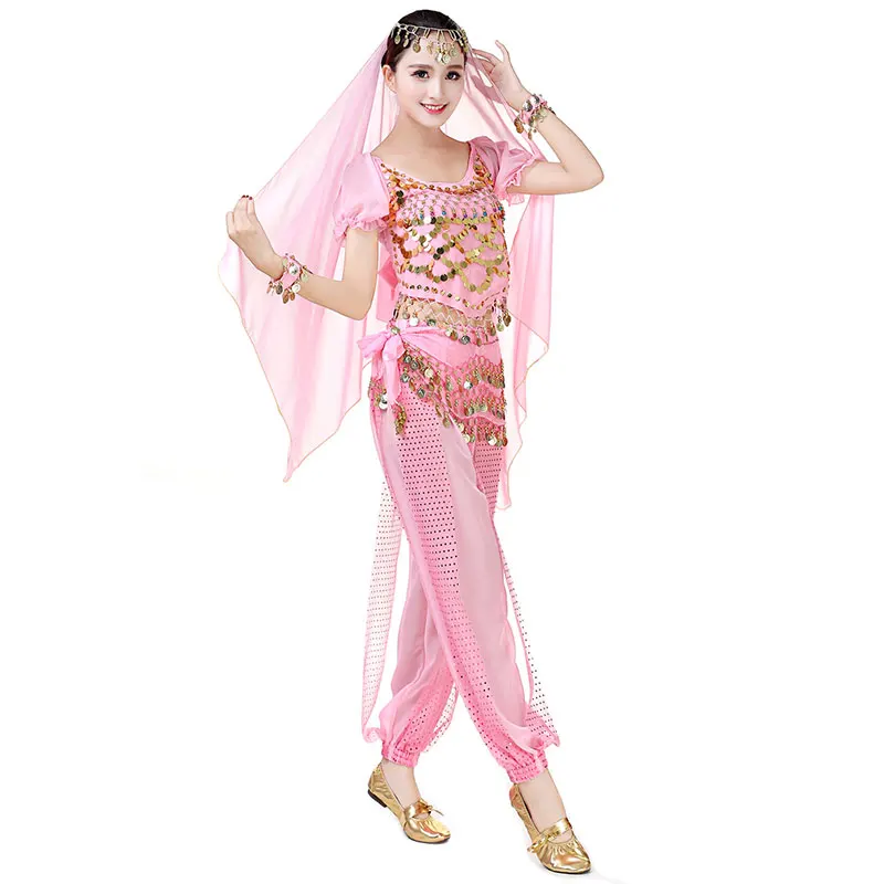 

Women Indian Belly Dance Costume Set Festival Bollywood Dancing Cloth Arab Halloween Stage Performance Bellydance Rave Wear Suit