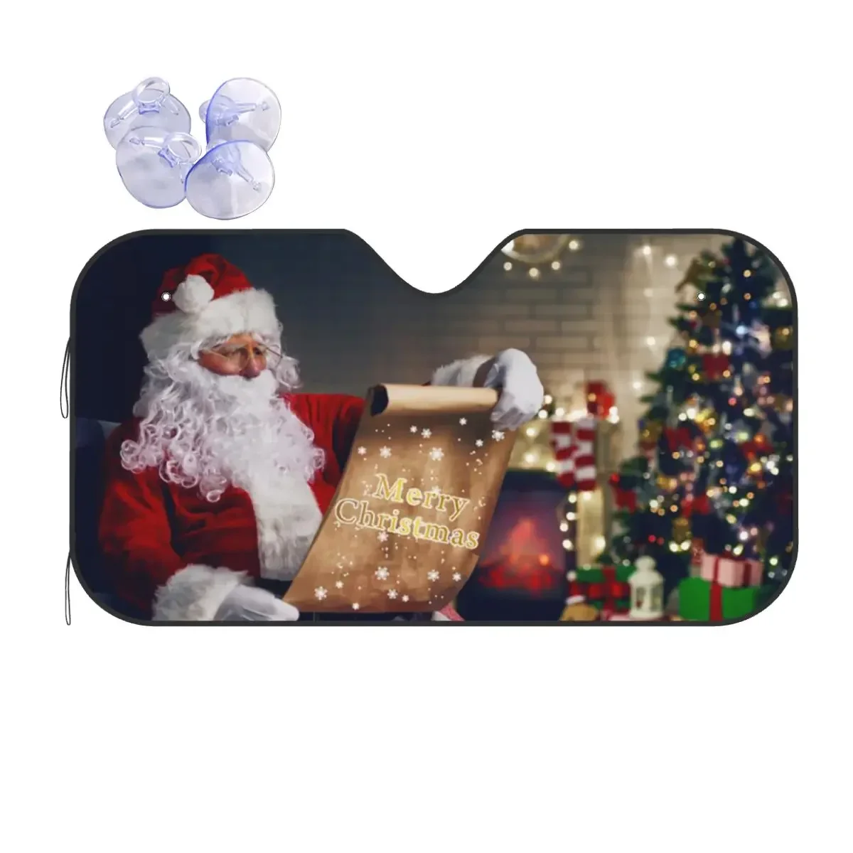 Novedad Papai Noel, sombrilla, parabrisas 70x130cm, láminas Feliz Navidad y Año Nuevo, cubierta parabrisas para venta